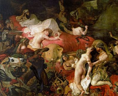 “La Mort de Sardanapale”, d’Eugène Delacroix, 1827, huile sur toile, Louvre.